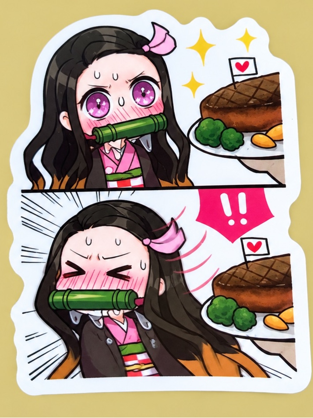 Nezuko Kamado Chibi Food | Demon Slayer Anime Sticker | 5/$10